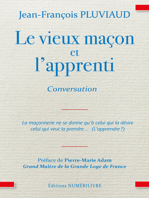 cover image of Le vieux maçon et l'apprenti